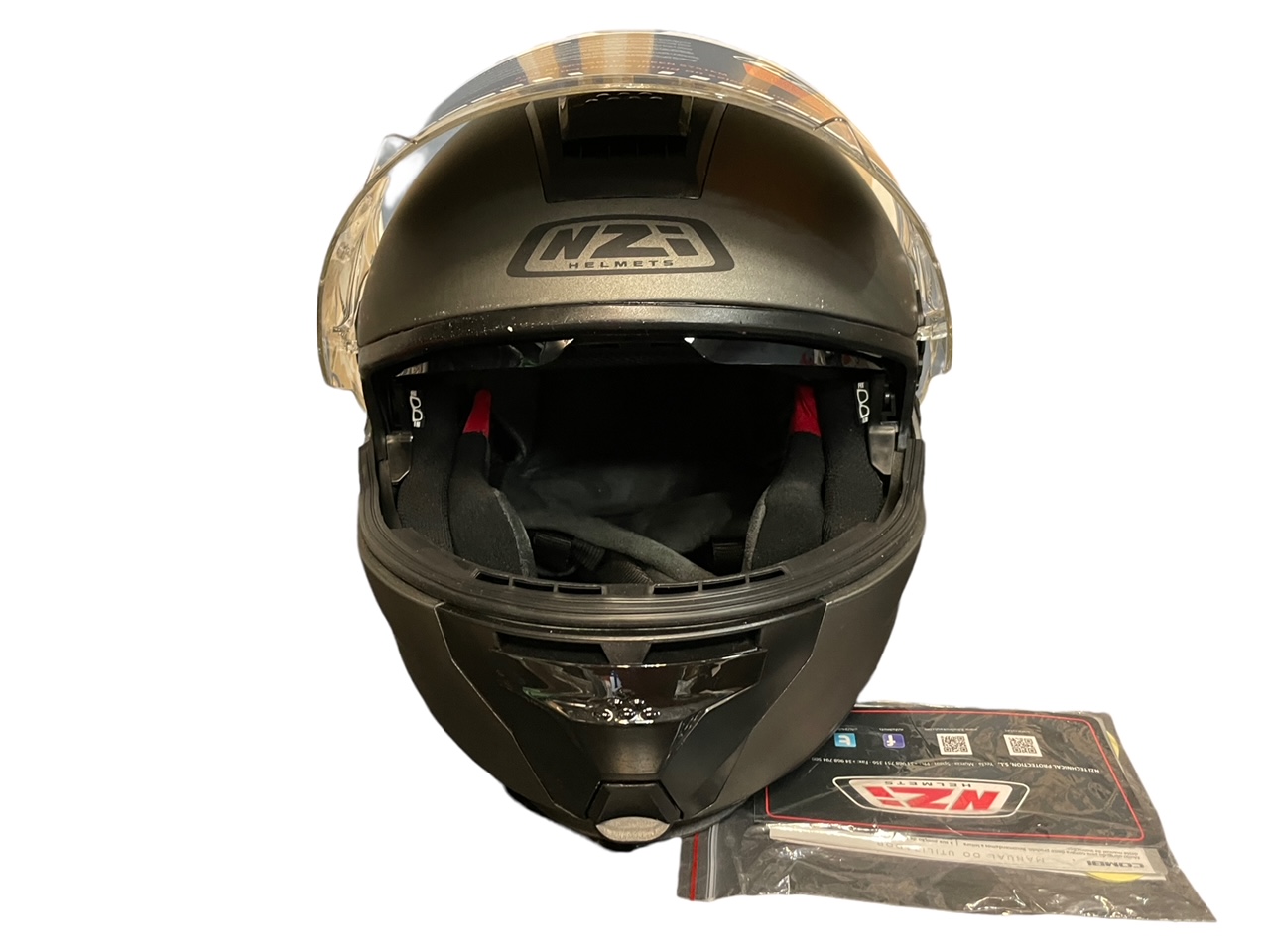 Casco Modular NZI Combi 2 Duo GRIS Mate TALLA M - Imagen 8