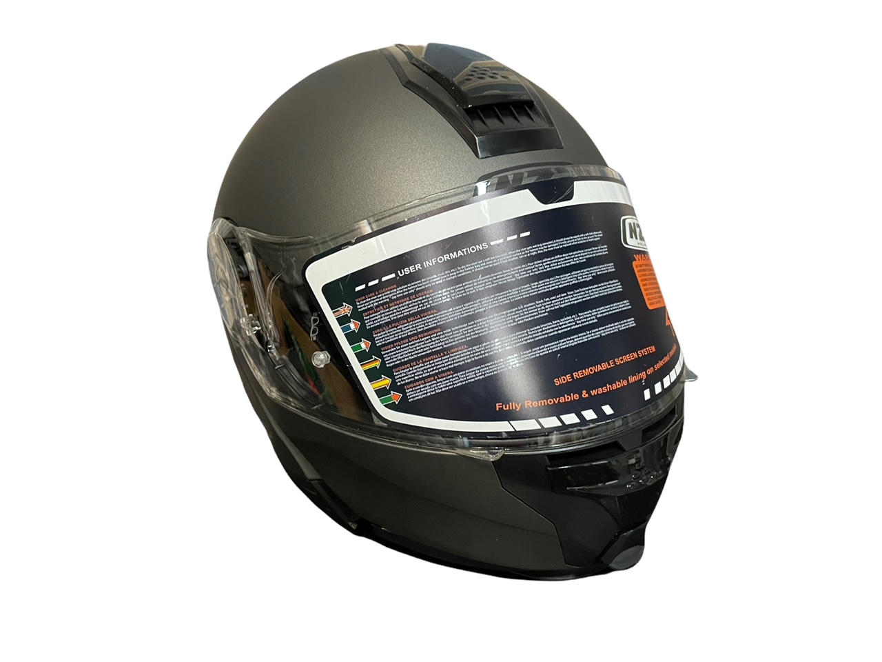 Casco Modular NZI Combi 2 Duo GRIS Mate TALLA M - Imagen 3