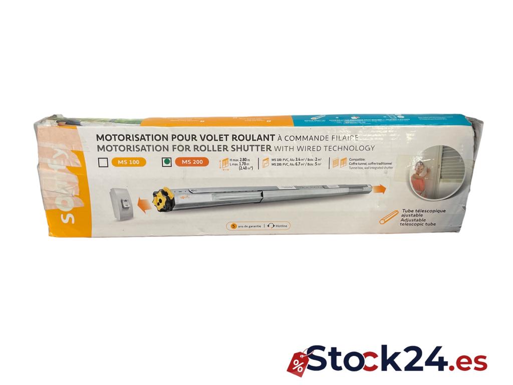 Somfy 2400671 MS 200 Kit de motorizacion mecánico, Motor para persiana