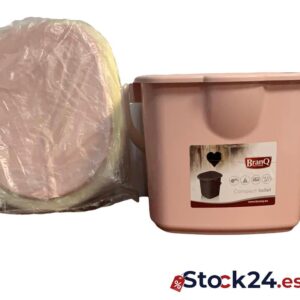 Inodoro portátil para Camping, Unisex Adulto, Rosa, 15,5l