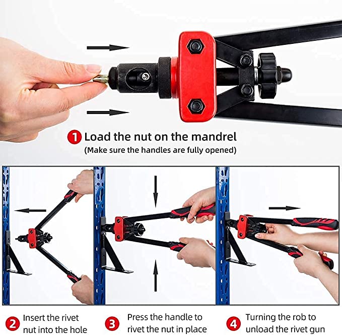 Remachadora de 36 cm, kit profesional HARDWARE WORLD - Imagen 2
