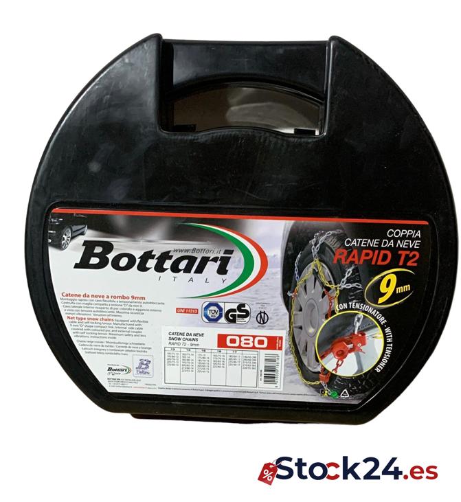 Cadenas de nieve para coches, Talla 080 Bottari 18818 "Rapid T2"