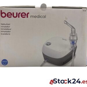 Beurer IH18L Nebulizador con Tecnología de Compresor de Aire, con Capacidad de Inhalación de 0.4 ml/min, Blanco y Gris (602.36)
