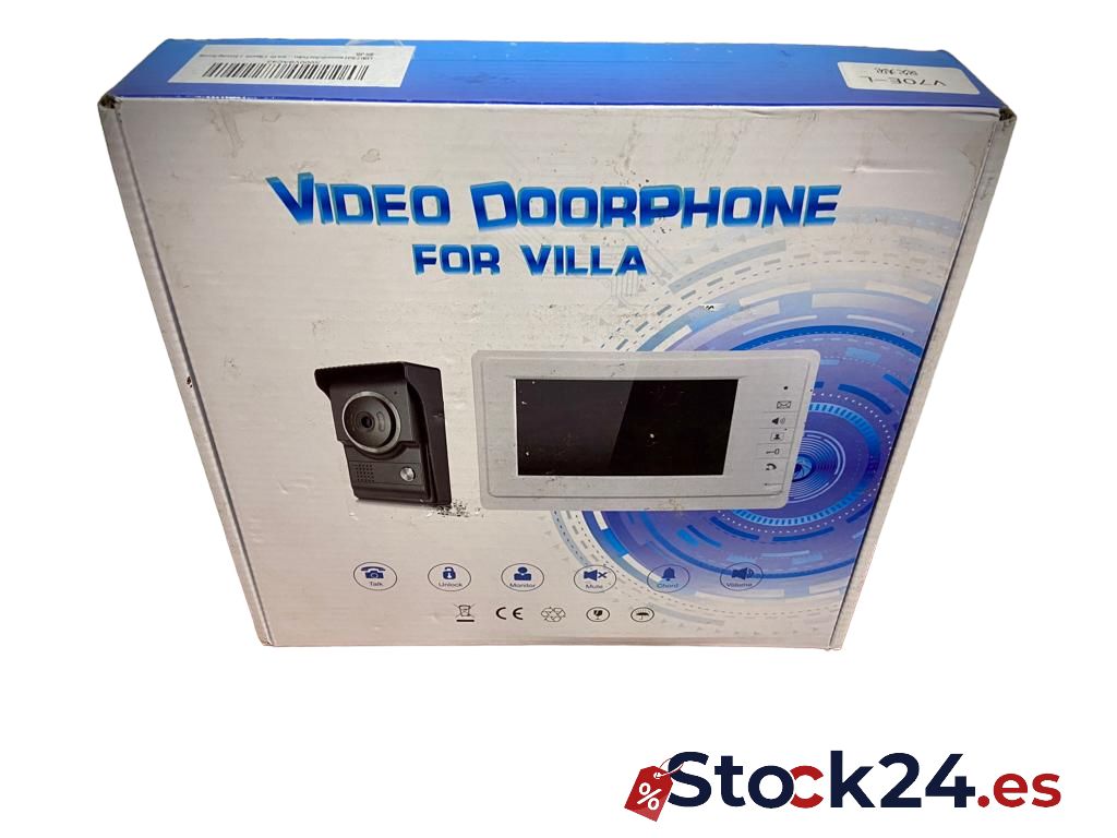 LIBO Videoportero Kit Cableado Audio 7" Impermeable Digital HD Monitor Visión Nocturna IR Cámara para Sistema de Entrada de Puerta de Casa