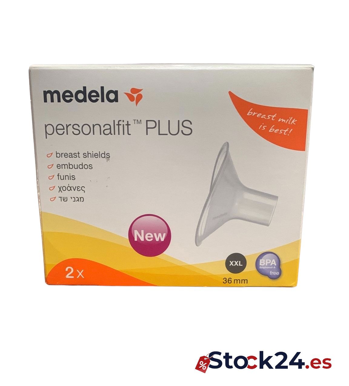 Medela 008.0459 - Embudo personalfit plus xxl 36mm, unisex