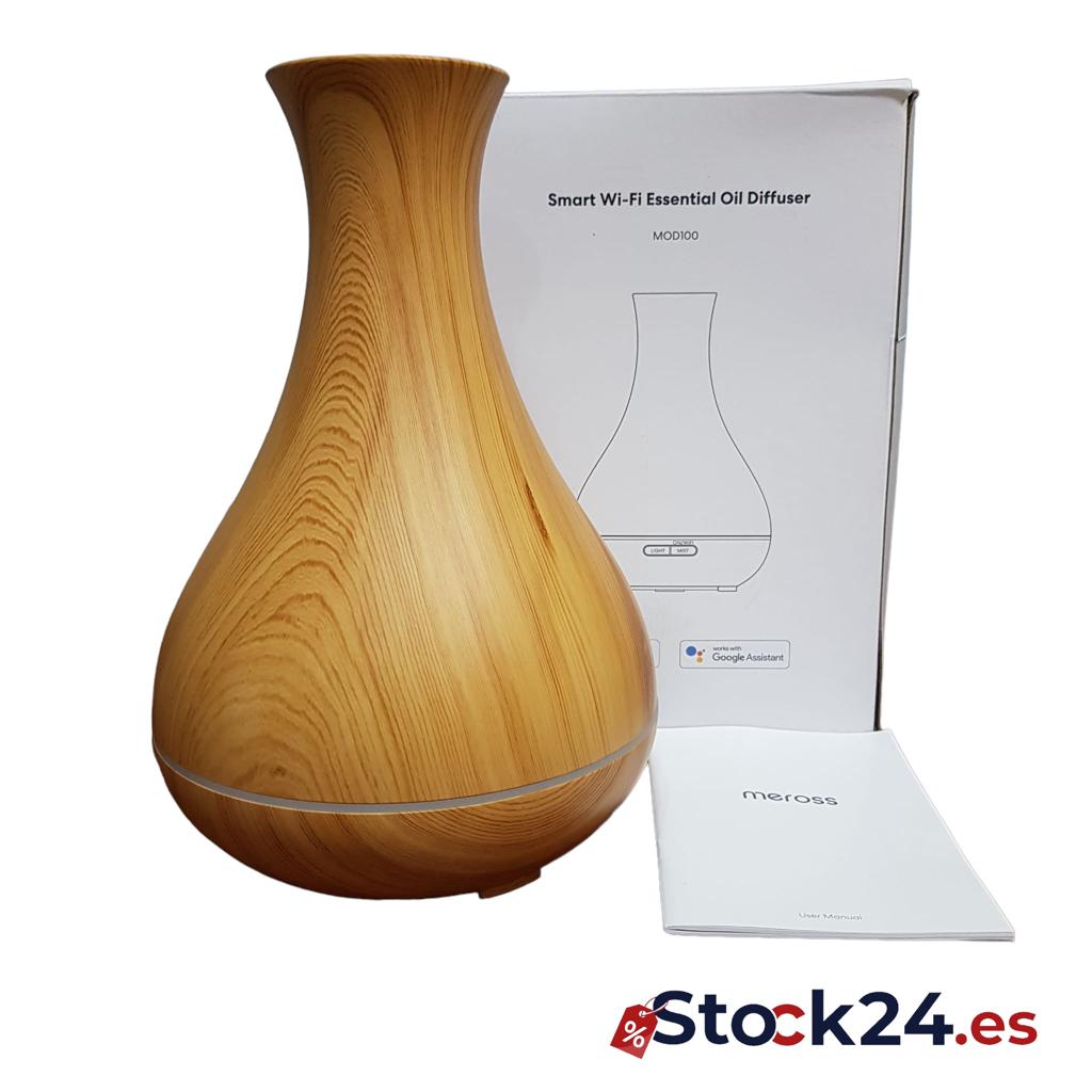 Difusor Aromaterapia Wi-Fi, Humidificador Ultrasónico Aromaterapia Inteligente, 400ml. Compatible con Alexa y Google. Meross App. Sin BPA