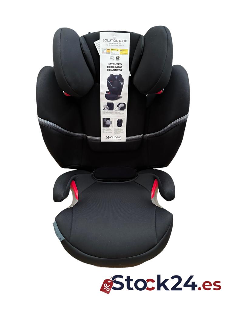 Cybex Gold - Silla de coche Solution S-Fix, para coches con y sin Isofix, Grupo 2/3 (15-36 kg), Desde los 3 hasta los 12 años Negro