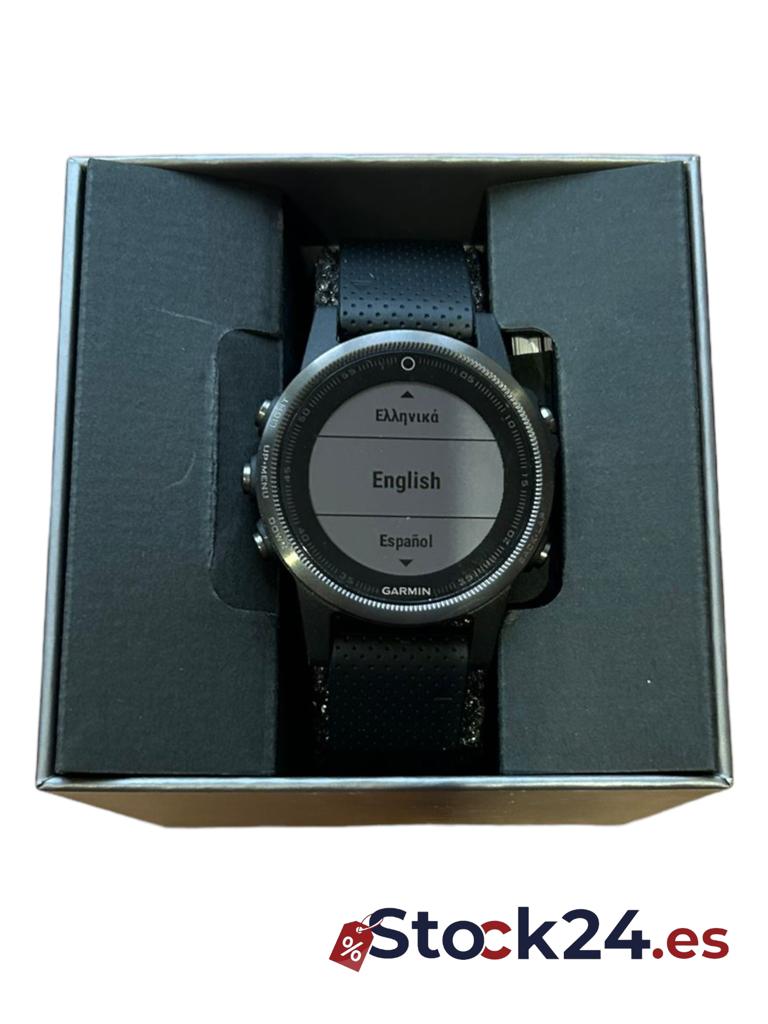 Garmin, Fenix 5S Bluetooth Black Sport Watch – Sport reloj (Black, Polymer, Stainless Steel, Water resistant, silicona, 10 ATM), Unisex adulto, Negro, 42