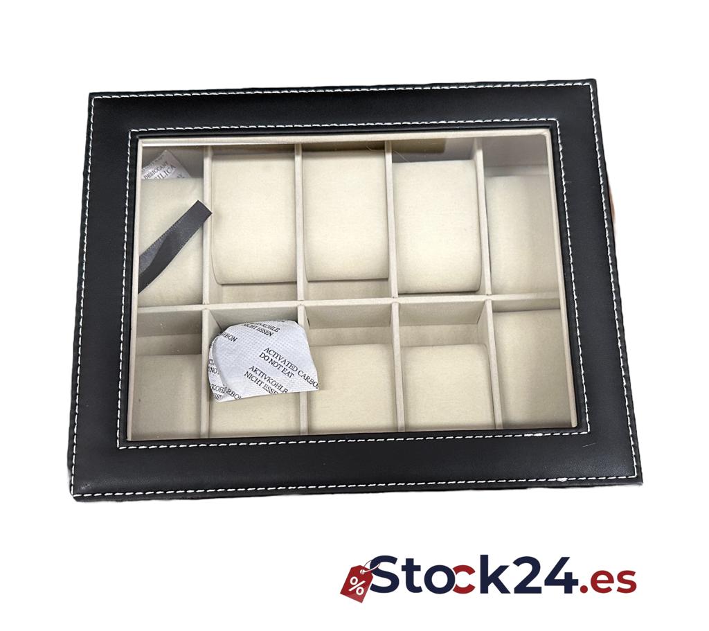 SONGMICS Caja de Relojes con 10 Compartimentos