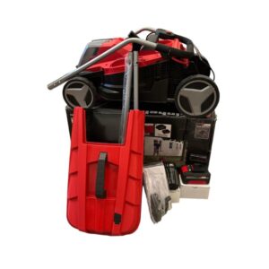 Einhell Cortacésped inalámbrico - GE-CM 18/33 Li PXC. Li-ion, para hasta 200m², función de ajuste de altura de corte central de 5 niveles, batería recargable PXC de 4.0 Ah + cargador