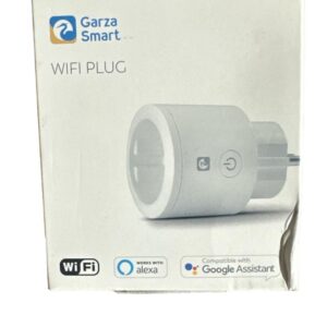 Garza Smart - Enchufe Wifi Inteligente, Programable, Wifi 2.4GHz, Con medidor de consumo, Control remoto por app y por voz Alexa/Google, Blanco