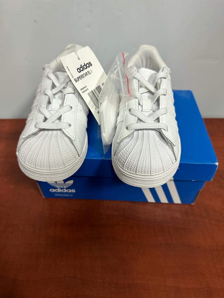 Adidas Superstar Sneakers Unisex niños, Blanco Talla 26.5 - Imagen 3