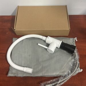 VBChome Inox - Grifo para fregadero (flexible, giratorio 360°