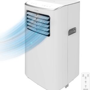 Cecotec Aire Acondicionado Portátil con Mando a Distancia y Control Táctil ForceClima 7400 Soundless Touch. 7000 BTU, Pantalla LED, 4 Modos, 2 Velocidades, Cobertura 20m2