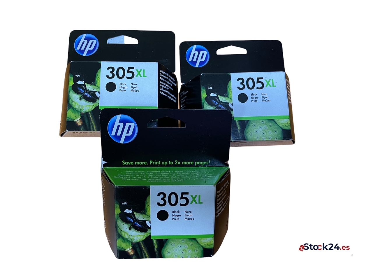 HP 305XL 3YM62AE, Negro, Cartucho de Tinta de Alta Capacidad Original –  stock24